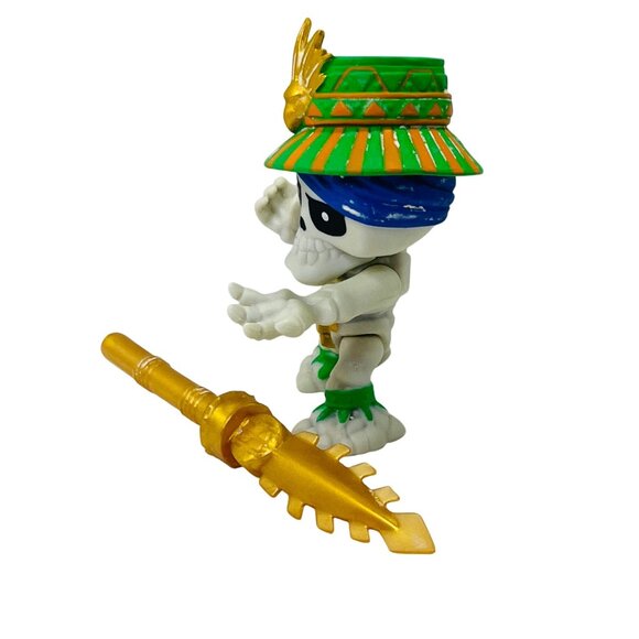 Treasure X Kings Gold Skeleton Warrior Figure W Golden Color Spear Goldenspear - Picture 3 of 7